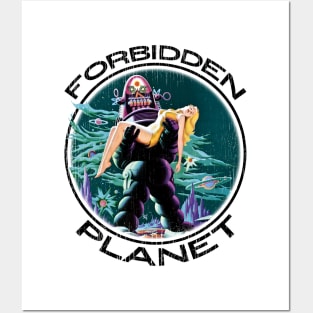 Forbidden Planet Robot Alien Babe Tee Posters and Art